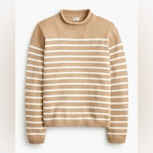 J crew Striped classic mockneck sweater